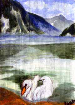 "Lake Traunsee" by Susan Lansdown, Minocqua, WI - Acrylic
